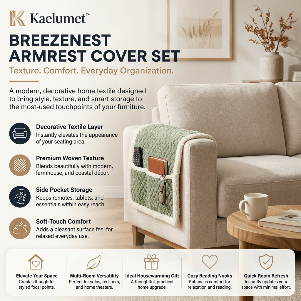 Kaelumet™ BreezeNest Armrest Cover Set